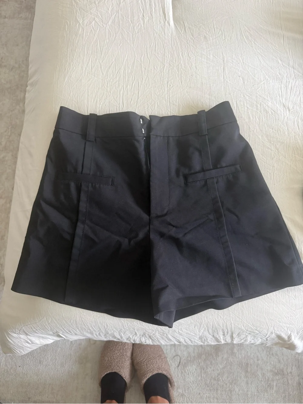 Zara Black High-Waist Tailored Bermudas